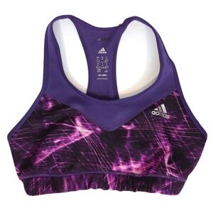 Purple adidas Techfit Climalite sports bra